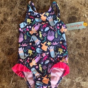 NWT Cat & Jack Toddler Girls Swimsuit